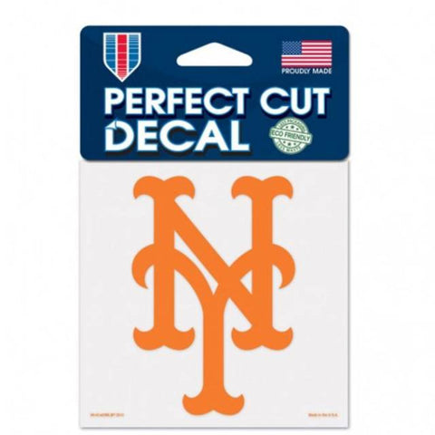 Mets 4x4 Decal Logo Orange "NY"