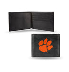 Clemson Leather Wallet Embroidered Bifold
