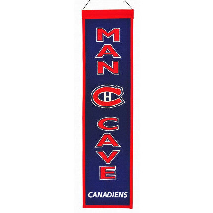 Canadiens 8"x32" Wool Banner Man Cave