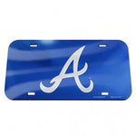 Braves Laser Cut License Plate Tag Acrylic Color Blue