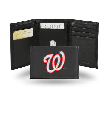 Nationals Leather Wallet Embroidered Trifold