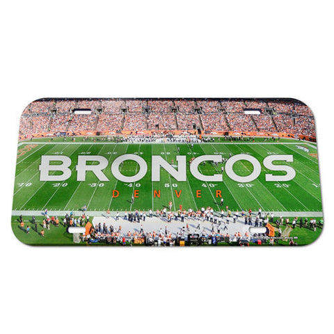 Broncos Laser Cut License Plate Tag Acrylic Color Field