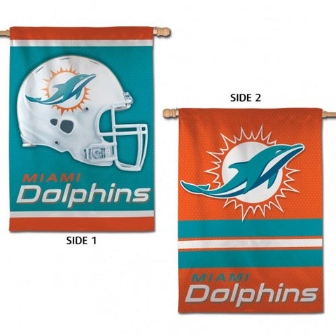 Dolphins Vertical House Flag 2-Sided 28x40