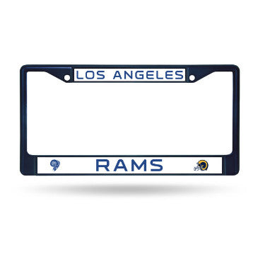 Rams Chrome License Plate Frame Color Blue