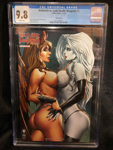 Hellwitch Vs. Lady Death: Wargasm Issue #2 November 2022 Elite Edition Variant CGC Graded 9.8 Comic Books