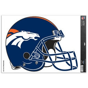 Broncos 11x17 Ultra Decal Helmet