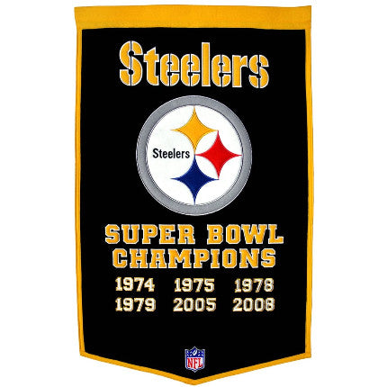 Steelers 24"x38" Wool Banner Dynasty