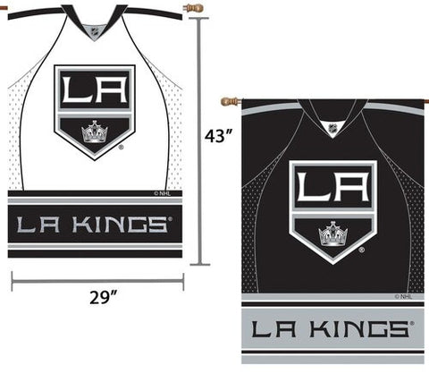 Kings Embossed Suede Garden Flag Jersey 2-Sided NHL
