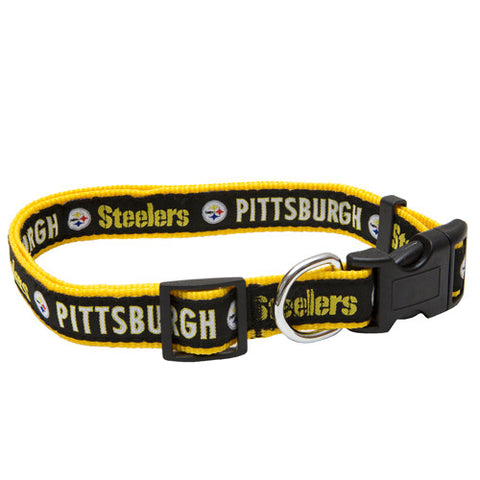Steelers Dog Collar Woven Ribbon Small