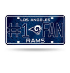 Rams #1 Fan Metal License Plate Tag