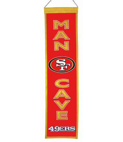 49ers 8"x32" Wool Banner Man Cave