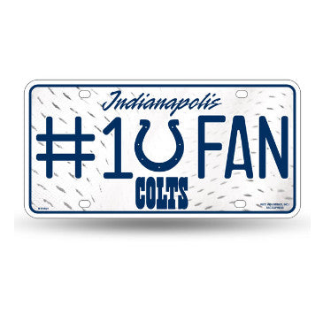 Colts #1 Fan Metal License Plate Tag