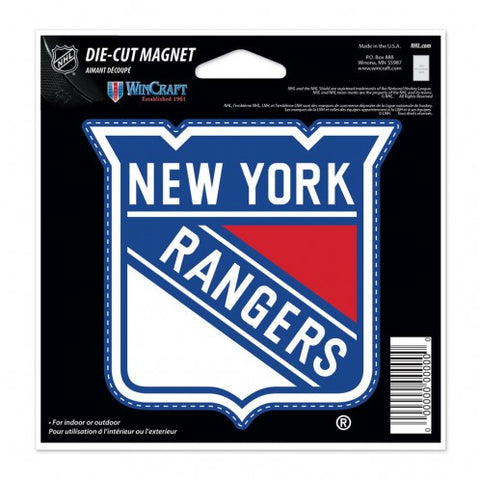 Rangers Die Cut Magnet 4.5 x 5 Logo NHL