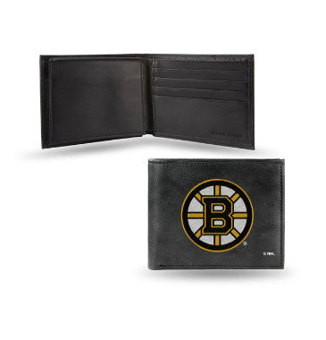 Bruins Leather Wallet Embroidered Bifold