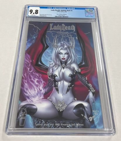 Lady Death: Unholy Ruin Issue #1 Year 2018 Ebas Premium Foil Edition CGC Graded 9.8 Comic Book