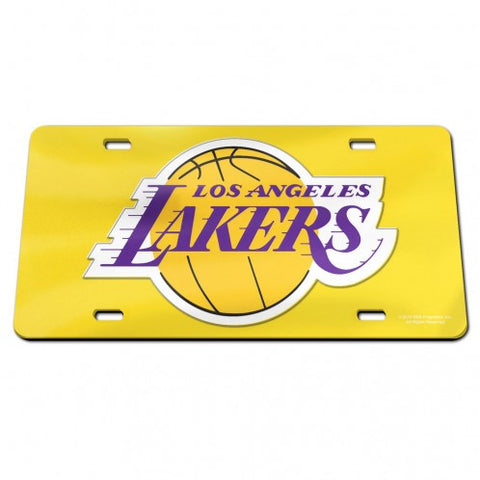Lakers Laser Cut License Plate Tag Acrylic Color Yellow