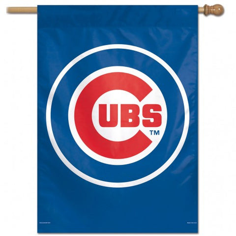 Cubs Vertical House Flag 1-Sided 28x40 Logo