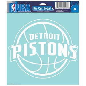 Pistons 8x8 DieCut Decal White Logo