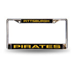 Pirates Laser Cut License Plate Frame Silver