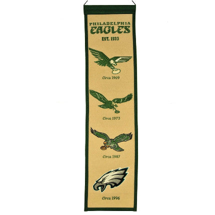Eagles 8"x32" Wool Banner Heritage