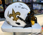 Saints Mini Helmet Speed Lunar Eclipse - Tre'quon Smith - Autographed w/ JSA Certificate of Authentication