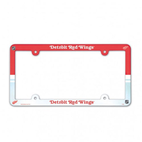 Red Wings Plastic License Plate Frame Color Printed