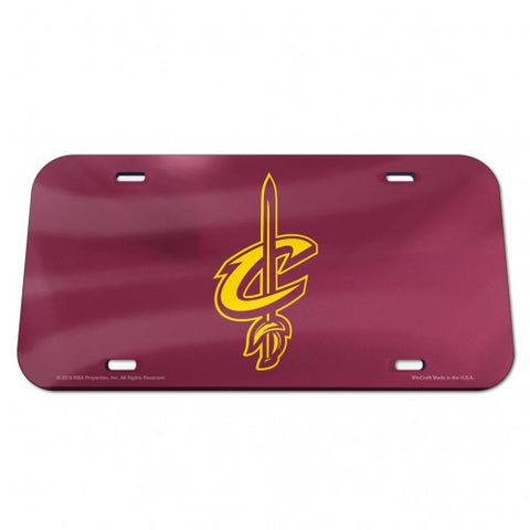 Cavaliers Laser Cut License Plate Tag Acrylic Color Red
