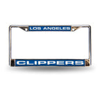 Clippers Laser Cut License Plate Frame Silver