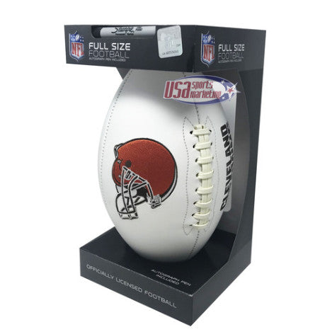 Browns White Panel Football