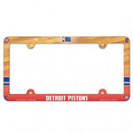 Pistons Plastic License Plate Frame Color Printed