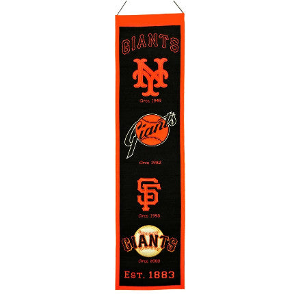 Giants 8"x32" Wool Banner Heritage MLB