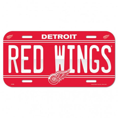 Red Wings Plastic License Plate Tag