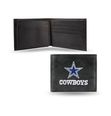 Cowboys Leather Wallet Embroidered Bifold