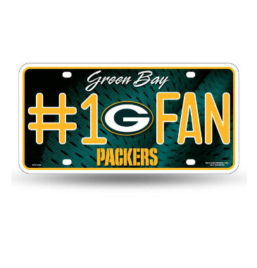 Packers #1 Fan Metal License Plate Tag
