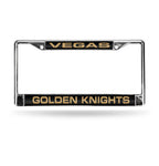 Knights Laser Cut License Plate Frame Silver