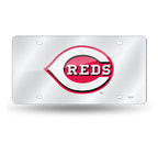 Reds Laser Cut License Plate Tag Silver