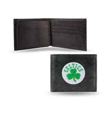 Celtics Leather Wallet Embroidered Bifold