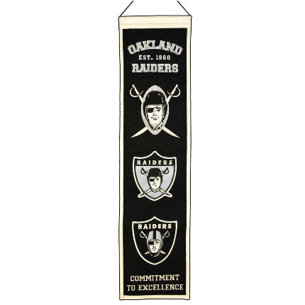 Raiders 8"x32" Wool Banner Heritage
