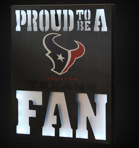 Texans LED Metal Wall Art