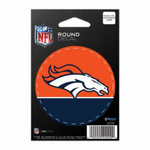 Broncos Round Sticker 3"