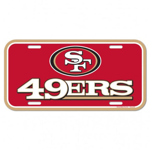 49ers Plastic License Plate Tag