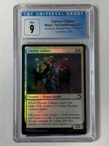 Magic the Gathering 2021 Clarion Cathars Foil CGC Graded 9 Midnight Hunt 014/277 Single Card