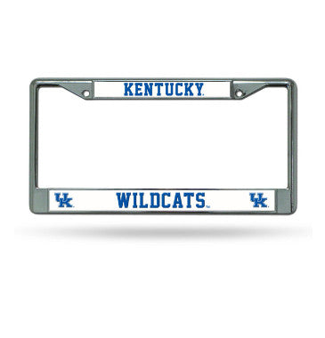 Kentucky Chrome License Plate Frame Silver