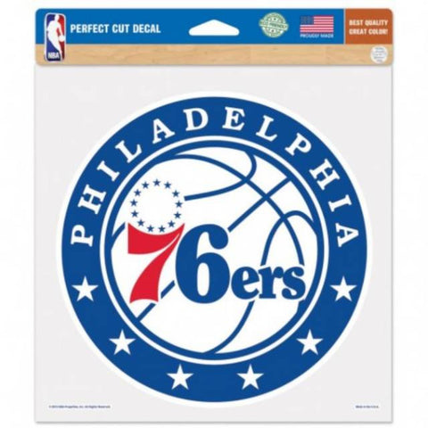 76ers 8x8 DieCut Decal Color