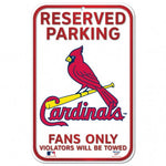 Cardinals Plastic Sign 11x17 Reserved Parking MLB