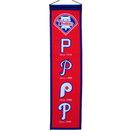 Phillies 8"x32" Wool Banner Heritage