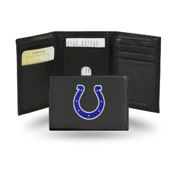 Colts Leather Wallet Embroidered Trifold