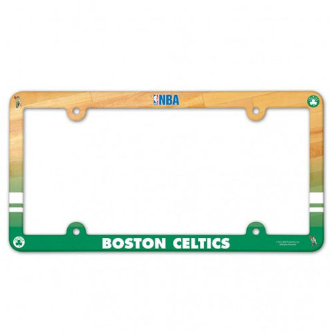Celtics Plastic License Plate Frame Color Printed