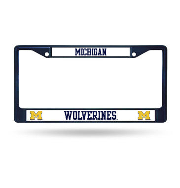 Michigan Chrome License Plate Frame Color Blue