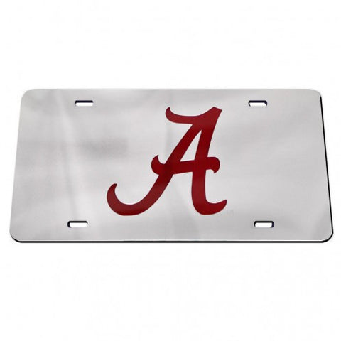 Alabama Laser Cut License Plate Tag Acrylic Silver